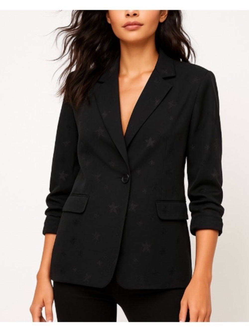 Equipment x Tabitha Simmons Black Star Jacquard Blazer Size 6